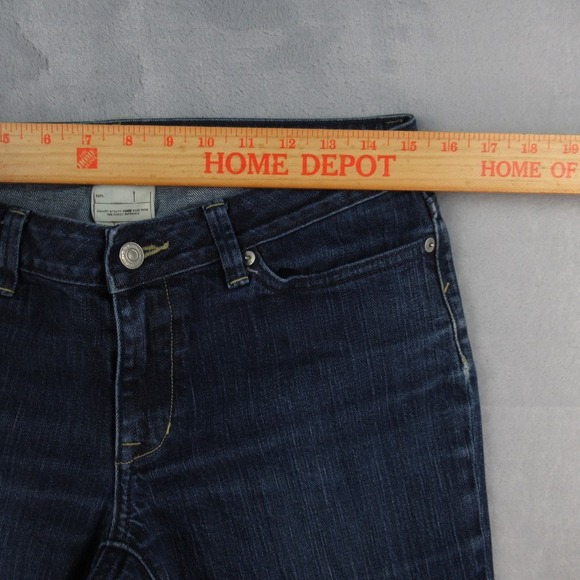 Banana Republic Urban Wide Leg Jeans Womens 08S Blue Dark Wash Low Rise Flare - Picture 5 of 14